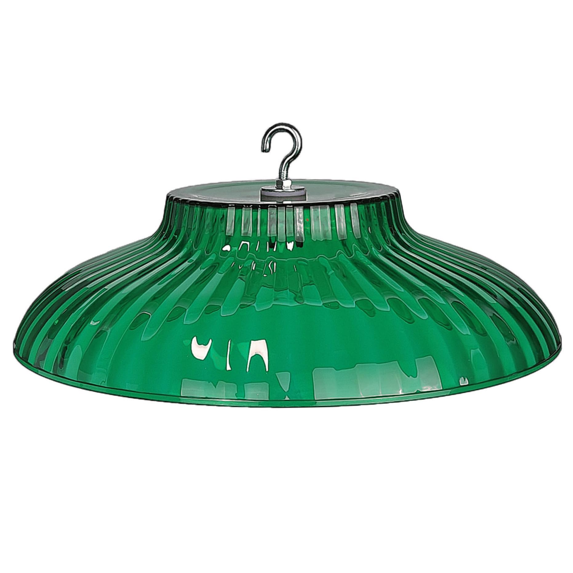 Funda para comedero de pájaros verde con deflector de 25cm y cúpula impermeable para jardín