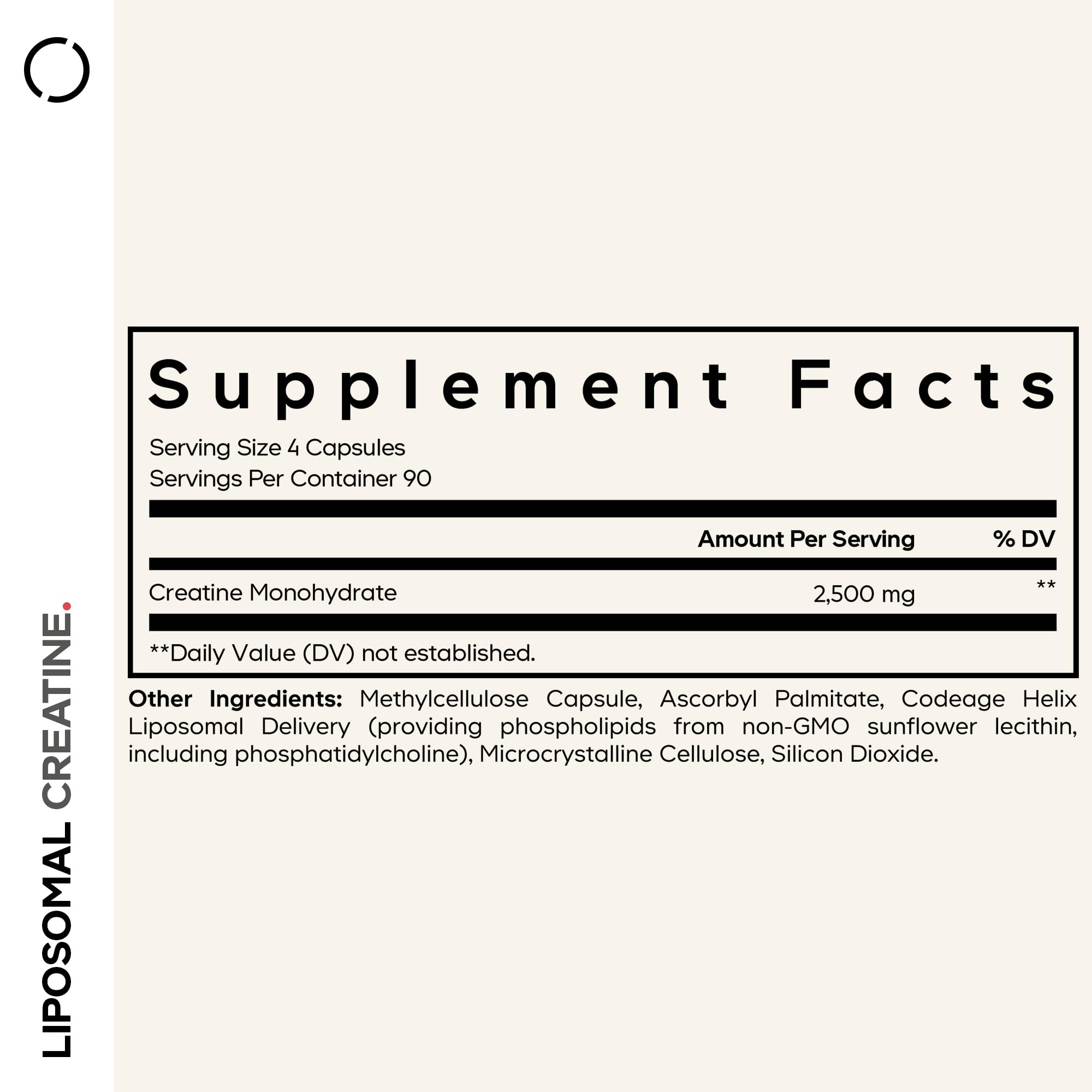Codeage Liposomal Creatine Monohydrate, 2500mg, Micronized, 360 Capsules — Amazon image 2