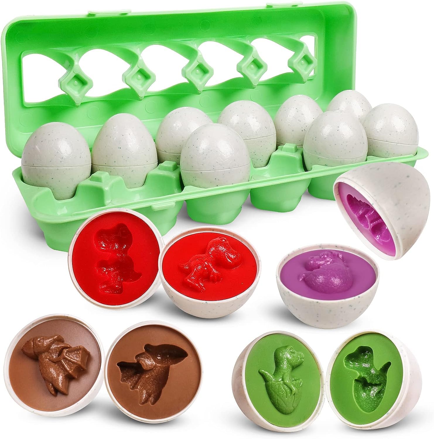 Happy Hues® Matching Eggs-| Educational Sorting Toys| Preschool/Montessori Toys for Kids and Toddlers| Fine Motor Skill Development Toys for a Year Old Boys Girls (Style 01) (B0CJ5D8R43) Amazon Price History, Amazon Price Tracker