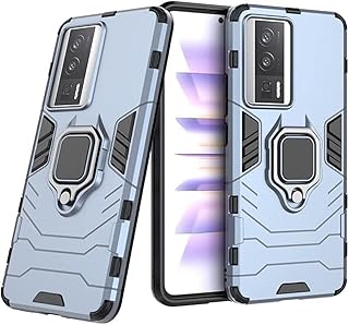 حافظة حماية لهاتف شاومي بوكو F5 برو ريدمي K60 K60 جراب خلفي حلقي مضاد للصدمات ازرق سيليكون