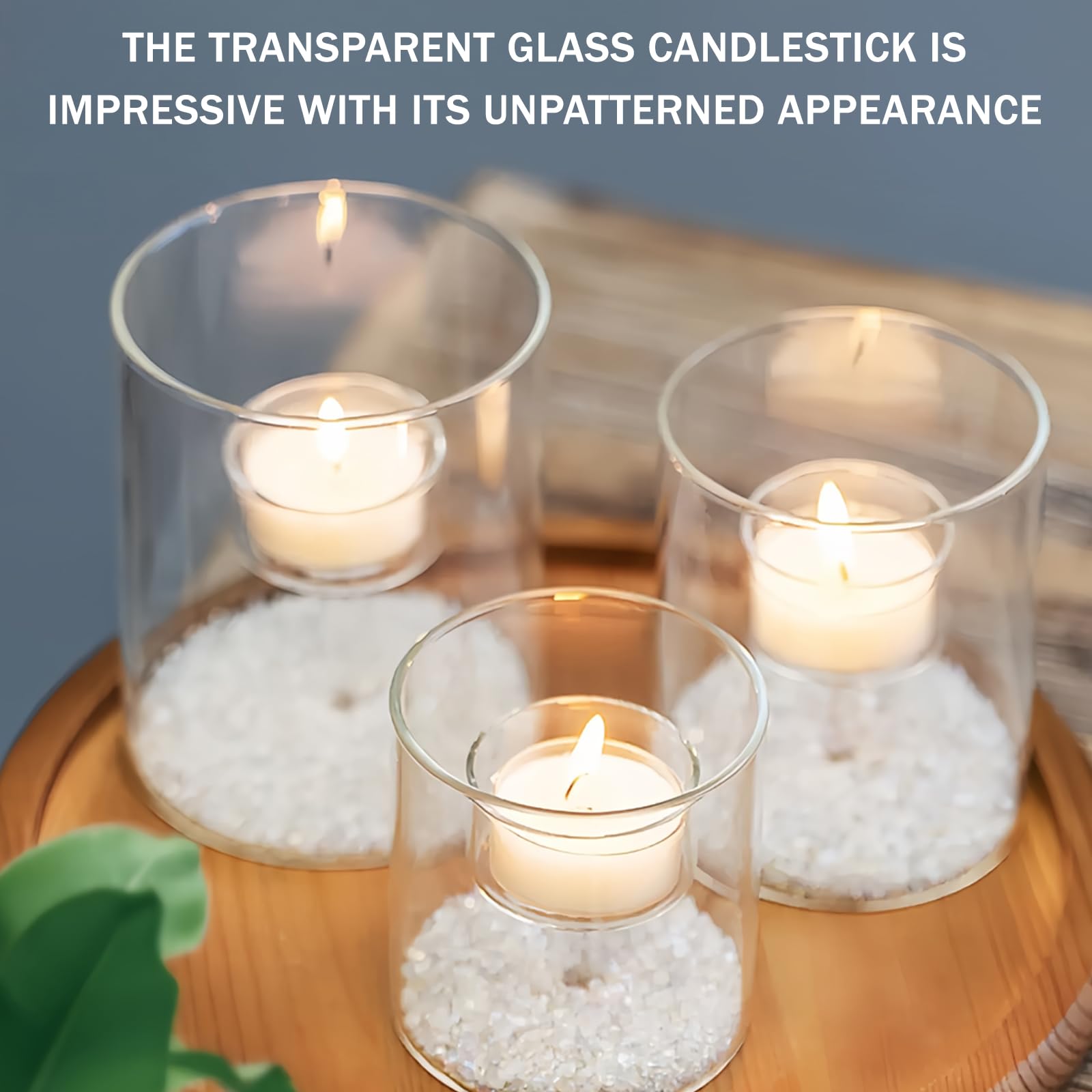 Bougeoir Decoration, 2 Pièces Bougeoirs En Verre Bougeoir Creux Bougeoir Doré Photophore