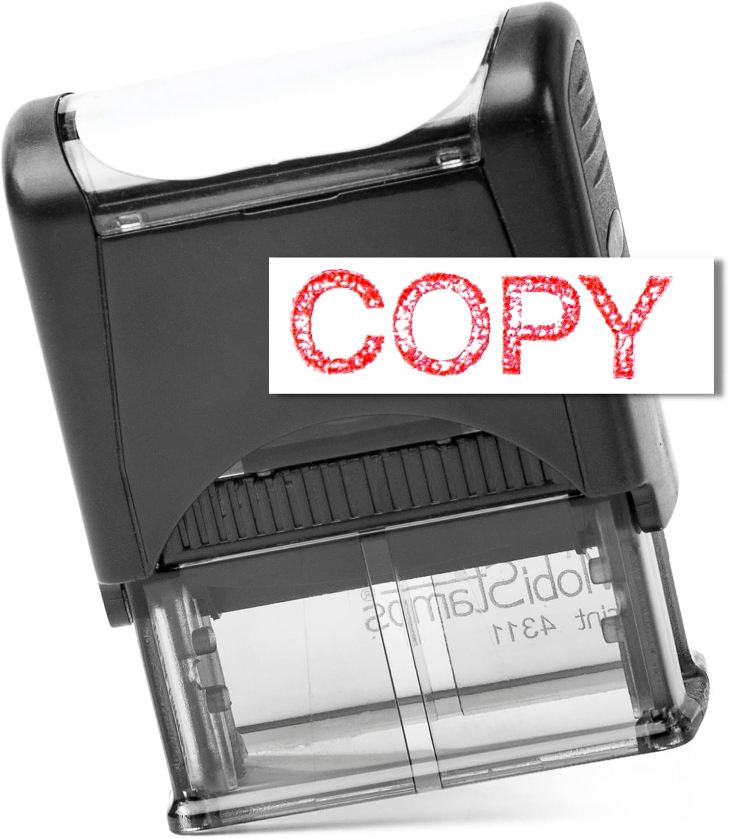 Self Inking Rubber Stamp, Refillable Red Ink Preinstalled - (9/16" x 1-1/2") (Copy)