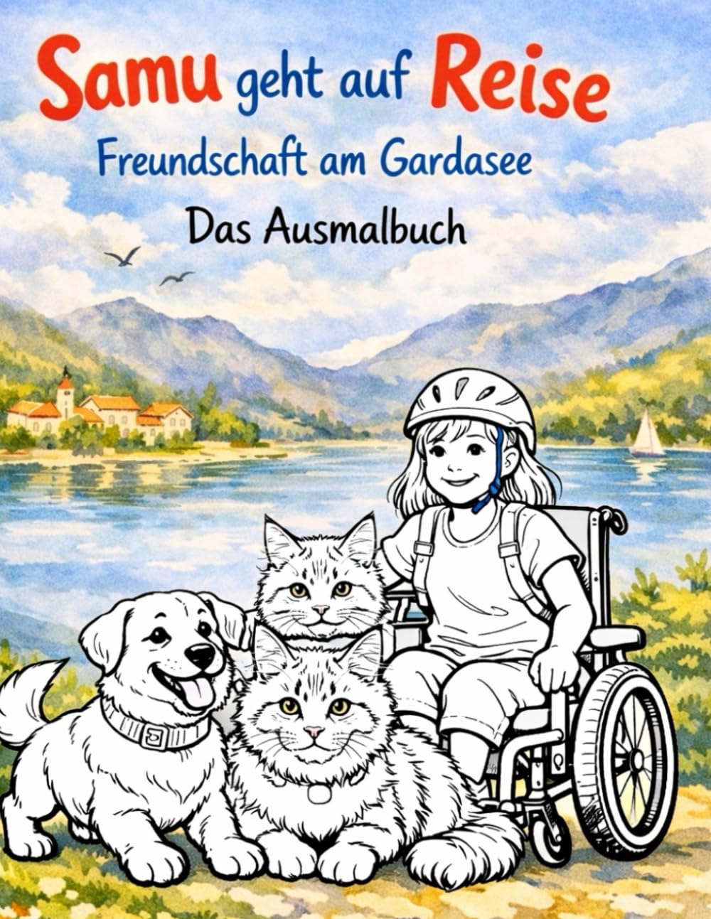 Samu geht auf Reise: Freundschaft am Gardasee - das Ausmalbuch (Samu - der kleine lebensfrohe Hund)