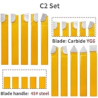 Vista 5 de 20 piezas 1/2 "punta de carburo con punta de cortador de broca de corte conjunto para herramientas de torno de metal.