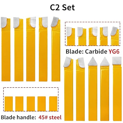 Miniatura 5 de 20 piezas 1/2 "punta de carburo con punta de cortador de broca de corte conjunto para herramientas de torno de metal.