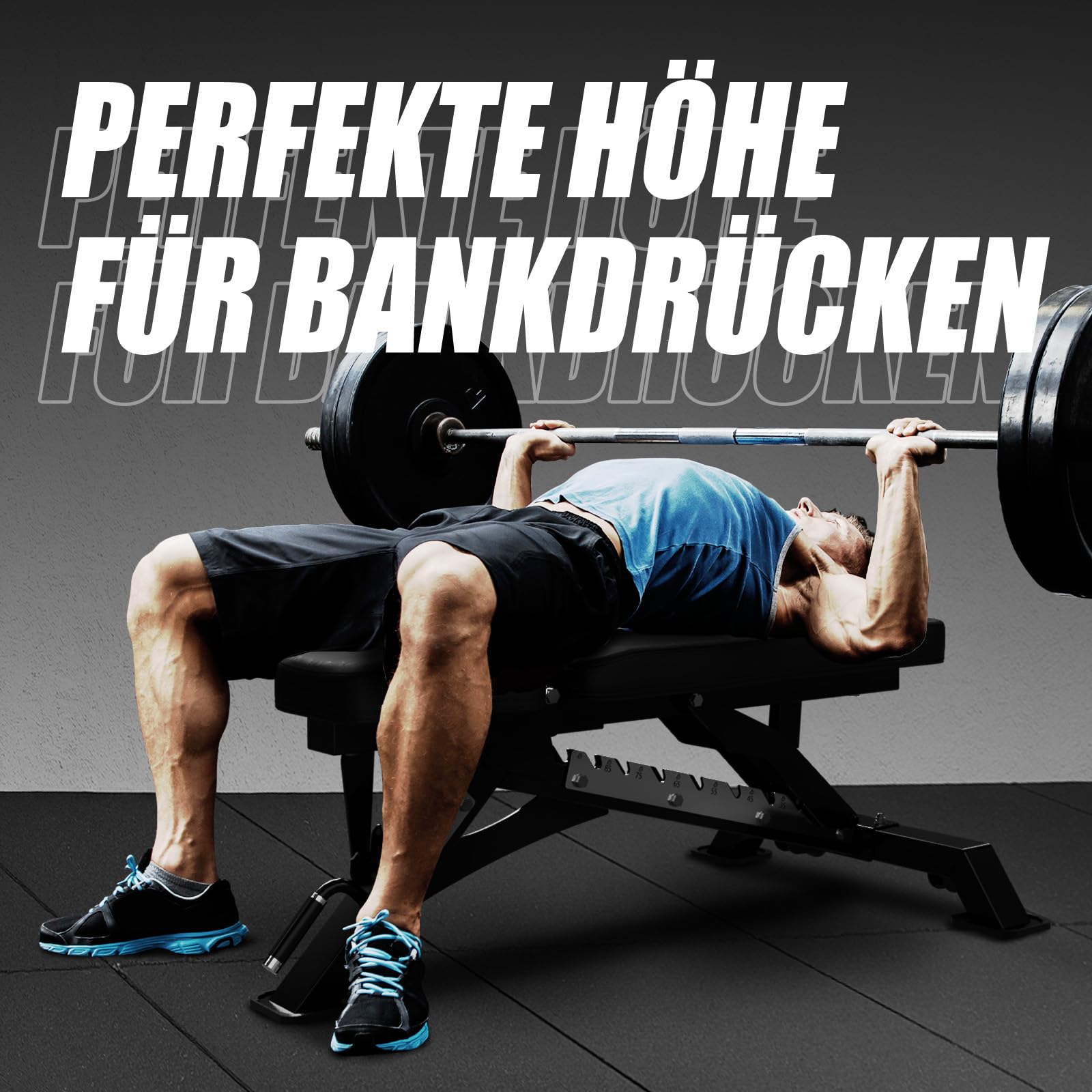 RitFit Hantelbank, Schrägbank, Trainingsbank Max. 590kg Tragkraft