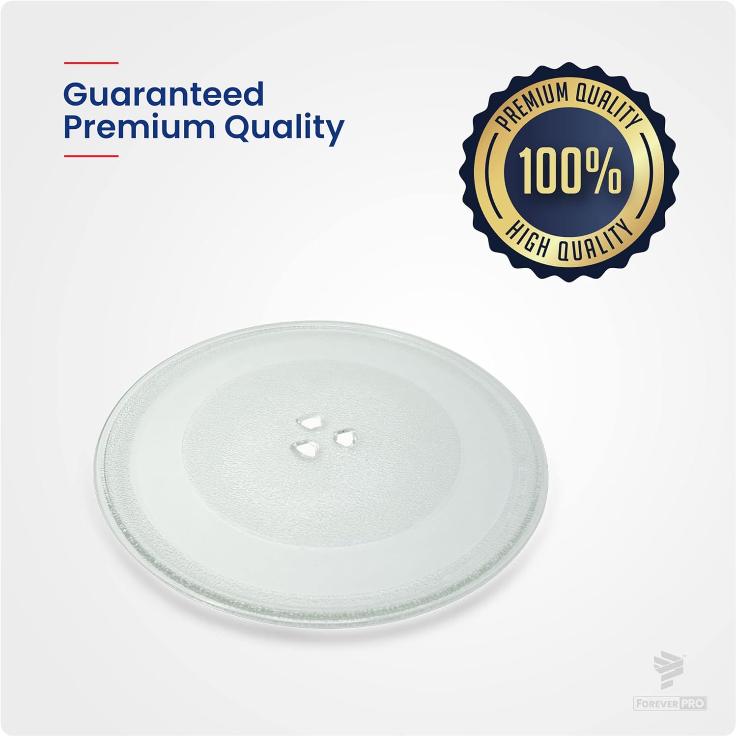 ForeverPRO High-Quality Durable 12-Inch Clear Glass Microwave Turntable Plate, Compatible with Whirlpool and Maytag and KitchenAid, Replacement for Whirlpool Microwave Glass Plate W10337247