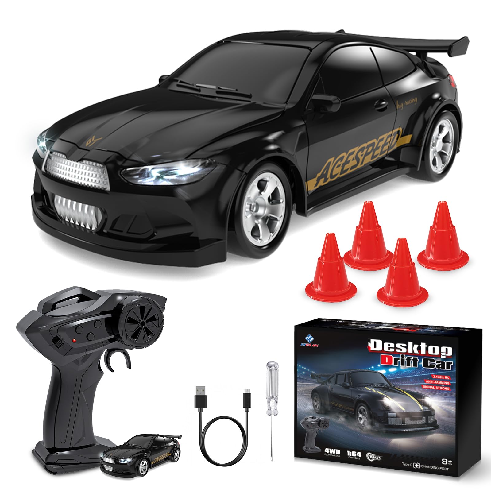 BuzzoXerex Mini Auto Telecomandata Drift, 1:64 Mini RC Drift Car, Micro Macchina Telecomandata con Luce LED, 15km/h, Auto Giocattolo per Bambini di Età Superiore Agli 8 Anni (Blu Brillante BuzzoXerex Mini Auto Telecomandata Drift, 1:64 Mini RC Drift Car, Micro Macchina Telecomandata con Luce LED, 15km/h, Auto Giocattolo per Bambini di Età Superiore Agli 8 Anni (Blu Brillante