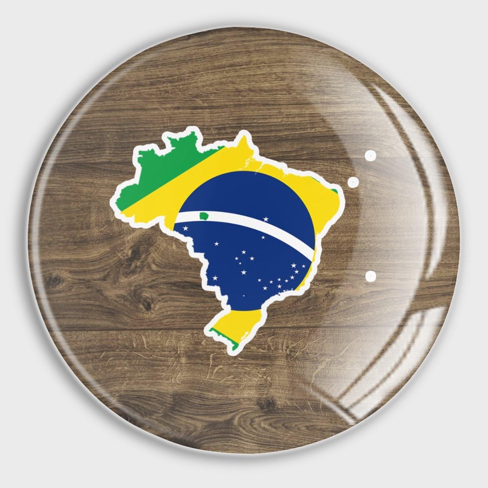 Aimants Brésil frigo aimanté - Magnet tableau bureau cuisine école lot de 4