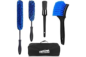 NIKCOSMK Wheel, Rim & Tire Cleaner Brush Set