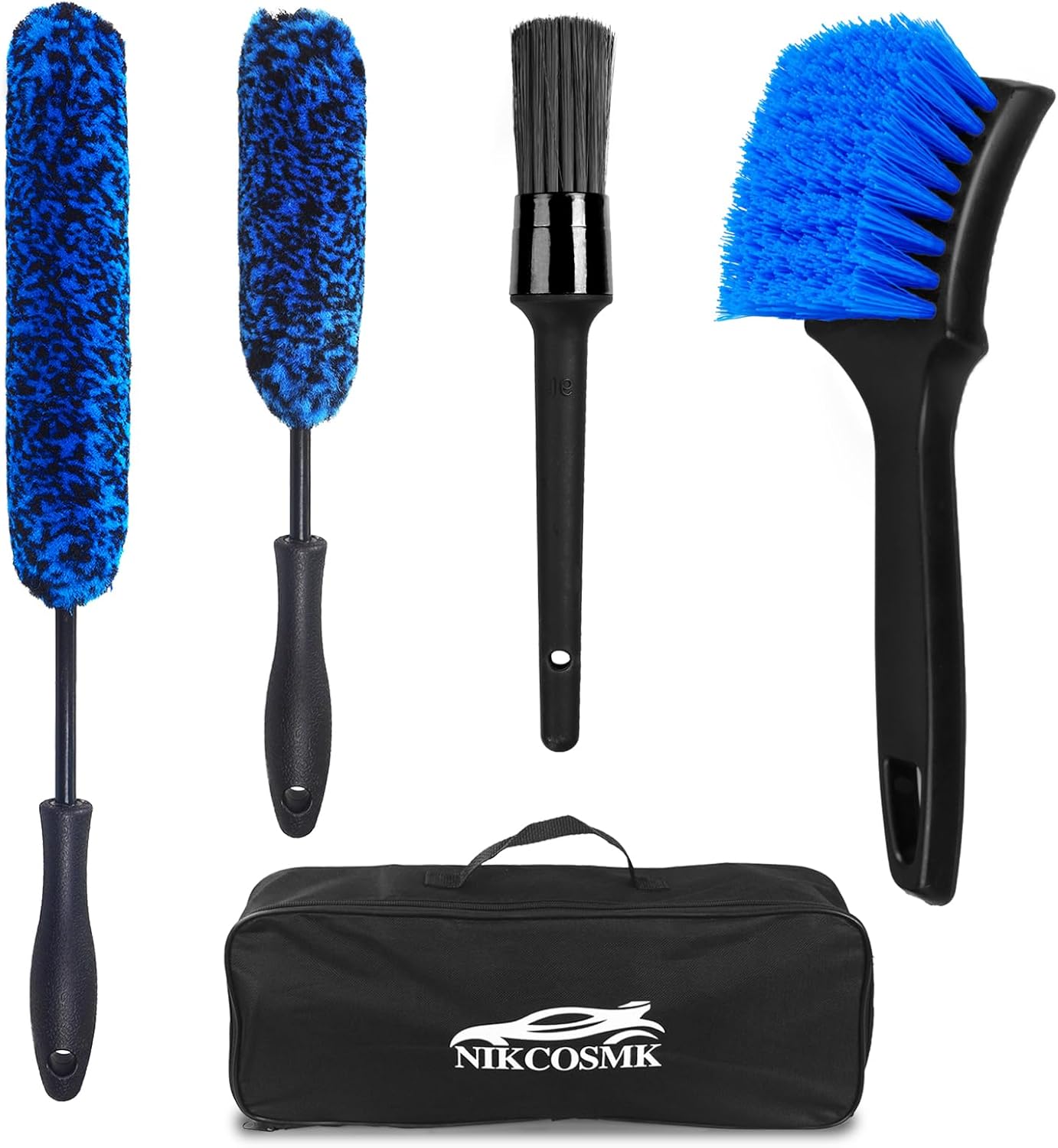 Product image of NIKCOSMK Wheel Brush, Wheel & Rim Cleaner Brush, Tire Brush, Wheel Cleaning Brush, Bendable & Durable Car Wheel Brush Set, Car Detailing Brushes, Wheel Brushes for Cleaning Wheels