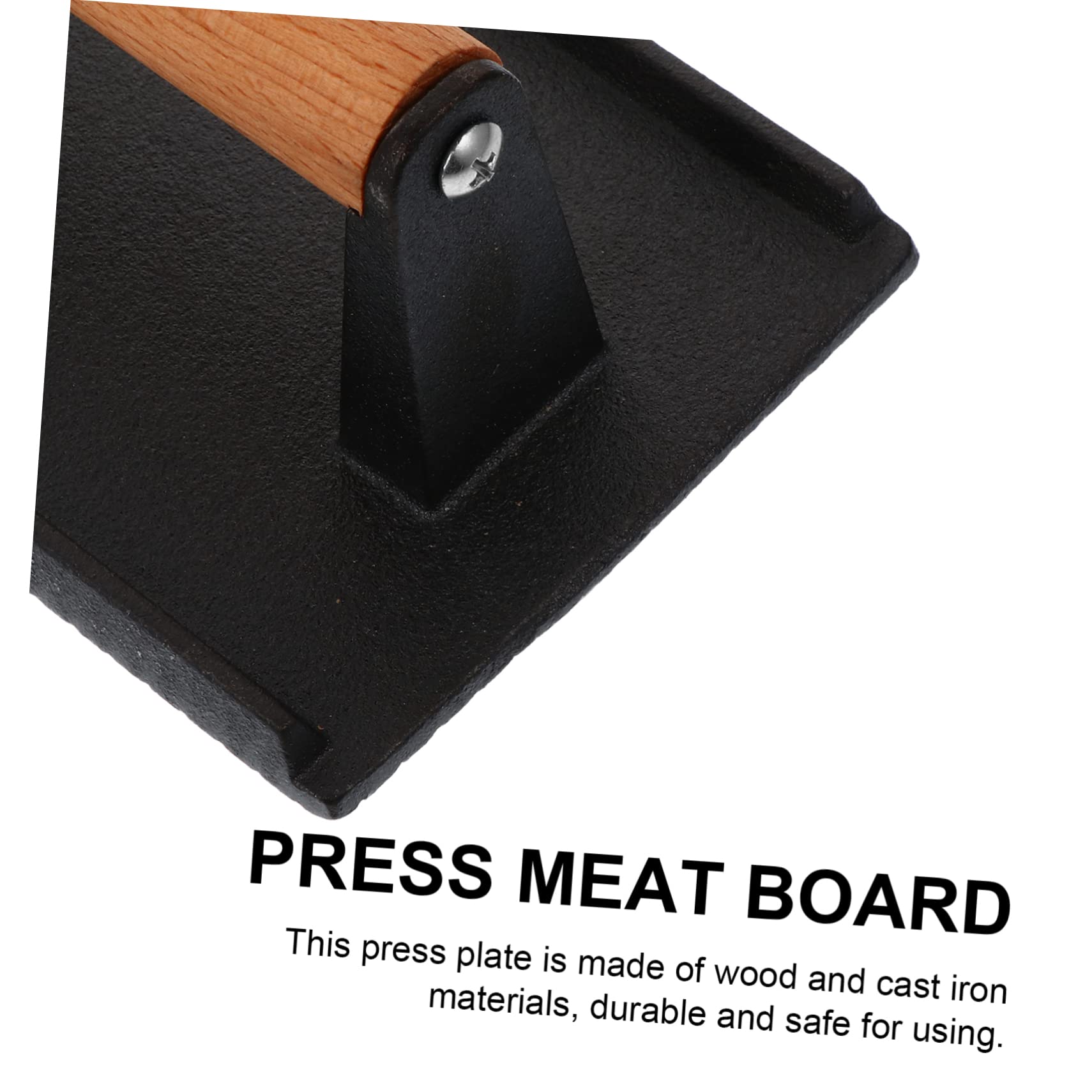 ifundom 1pezzi Piastra per Grigliare Manico in Legno Piastra per Bistecca per Pancetta per Cottura Uniforme e Sana
