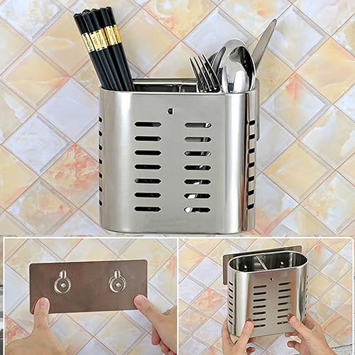 Miniatura 4 de Fdit Estante de secado de utensilios de cocina para el hogar, soporte para utensilios de cocina, organizador colgante de cubiertos, estantes de