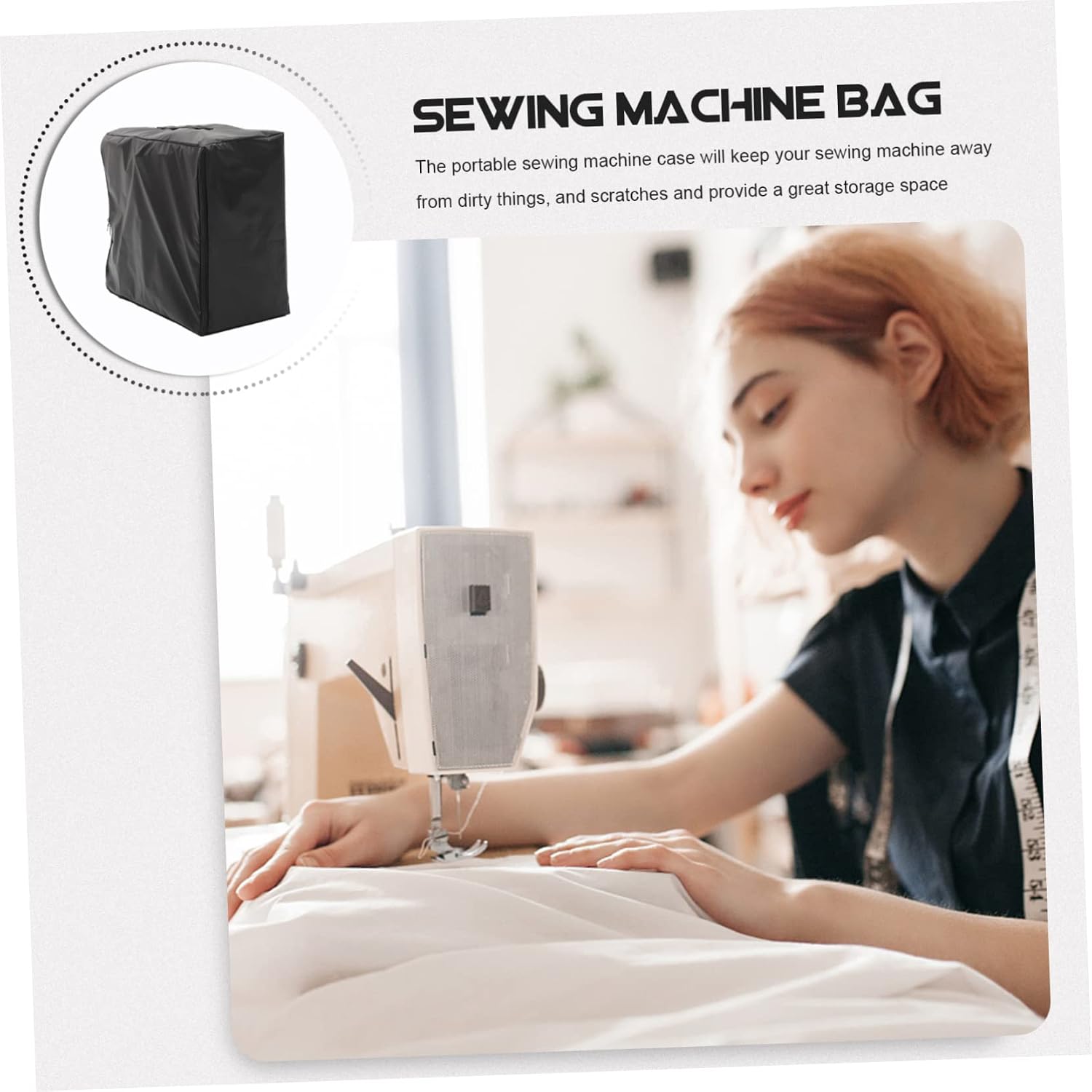 Sewing Machine Cover Bag Durable Portable Stitching Case for Household Use Protective Dust Cover with to with Standard Machines