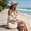 Bolso de concha para mujer y niña, bolso de mano con cuentas en forma de caracol para mujer 2026 3
