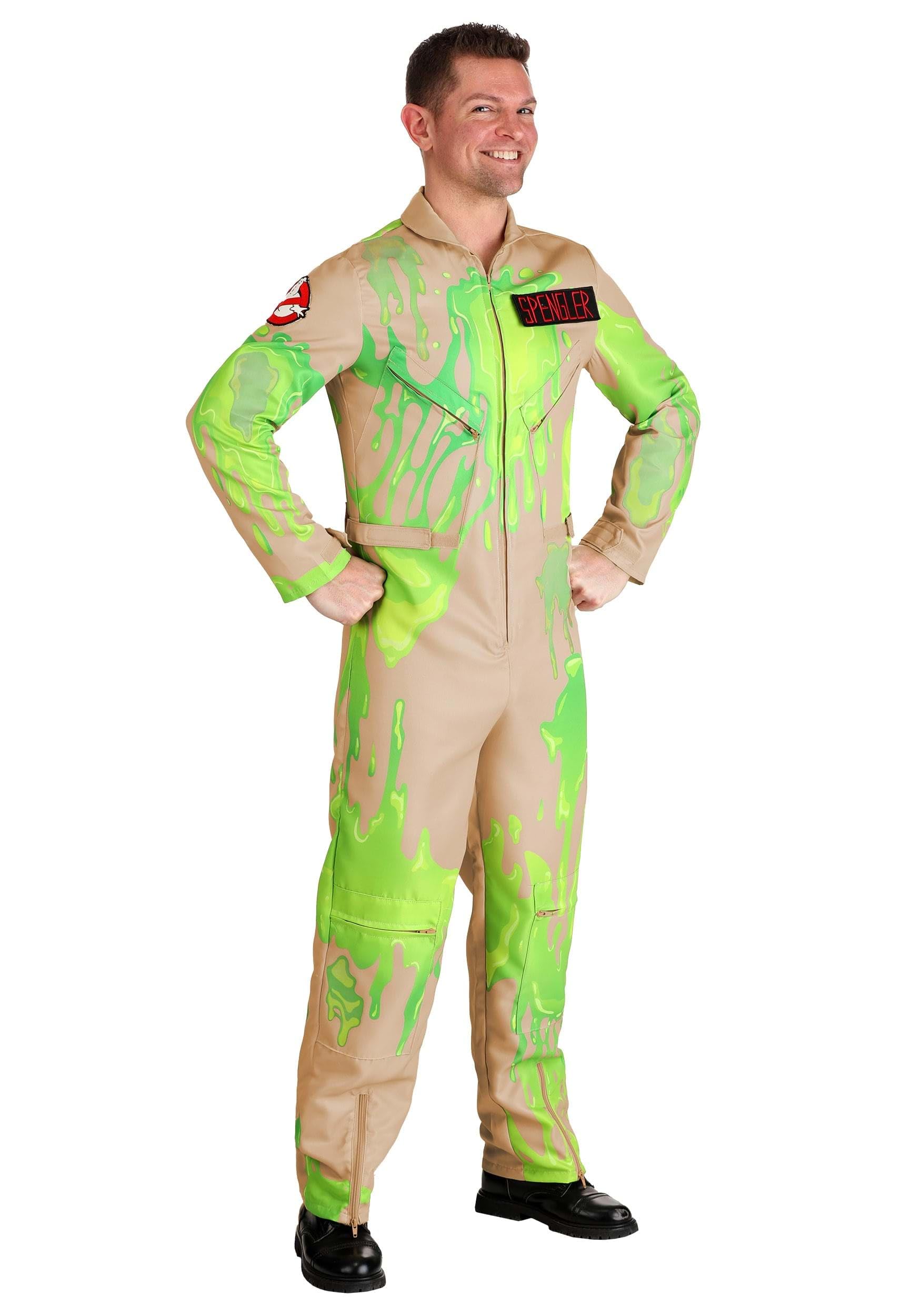 Slime-Covered Ghostbusters Adult Fancy Dress Costume | Ghostbusters Fancy Dress Costumes Large