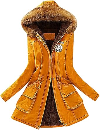 parka amarilla mujer