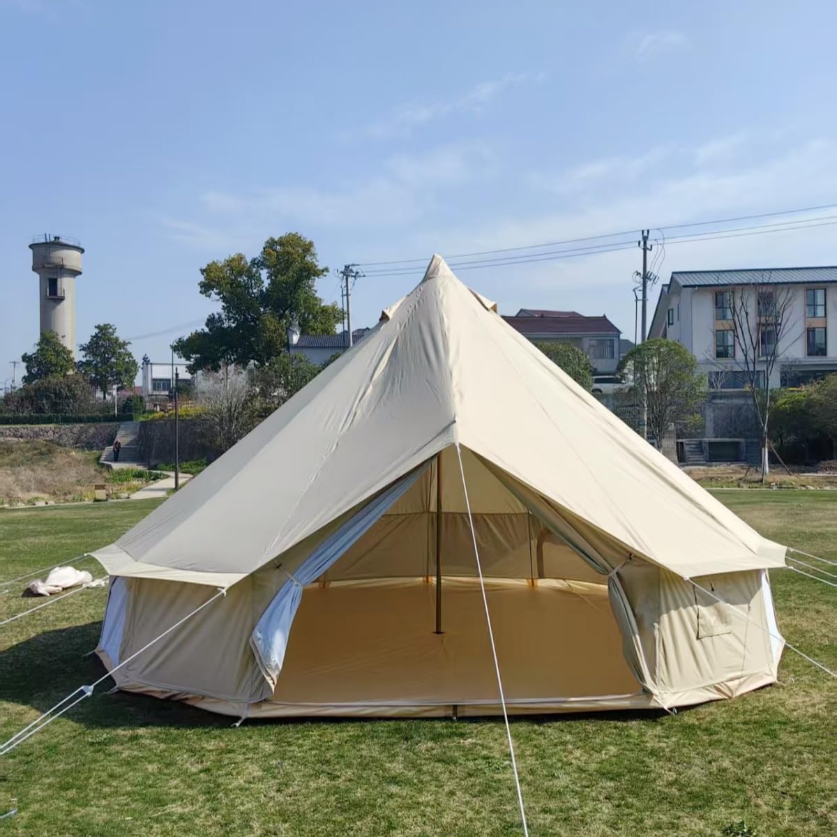 Outdoor Glamping 300D Oxford 5 m namiot kempingowy 5 m namiot jurty z szytym grubym arkuszem, na kemping lub festiwale