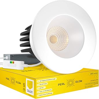 1.5 inch Round White Downlight Luminaire, LED Recessed Light Fixtures Ceiling Lights, Dimmable 7W=50W, 650 Lumens, CRI 90+, IC Rated, 5CCT Selectable 2700K|3000K|3500K|4100K|5000K