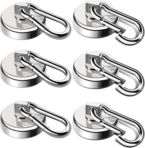 LOVIMAG Ganchos magnéticos resistentes, 170 libras + ganchos magnéticos fuertes imanes de neodimio con ganchos, ganchos magnéticos giratorios con