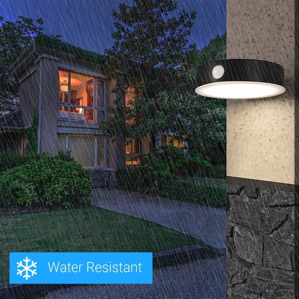 LEDMyplace 3W Smart LED Solar Wall Lamp with PIR Sensor, 4000K Cool White, 600 Lumens, Wide Angle 90°, Auto Sensing, Solor Powered Waterproof Outdoor Lighting for Home, Office