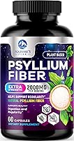 Vista 1 de Polvo de cáscara de psyllium de 2000 mg por porción, suplemento de fibra soluble para salud digestiva diaria y apoyo a la regularidad, cápsulas