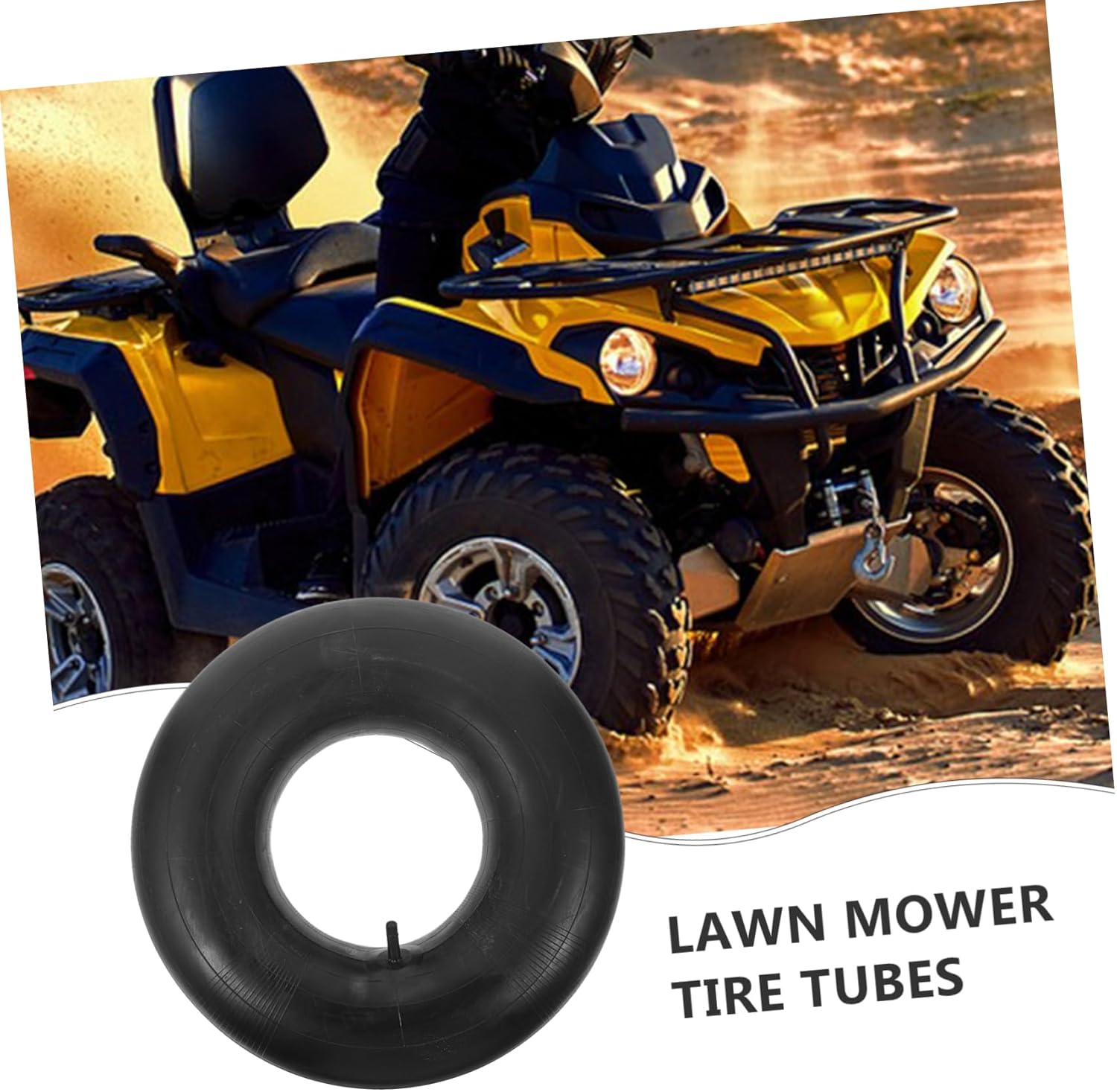 Heavy Duty Lawn Mower Tire Tube Replacement for Wheelbarrow and Tractor Tires Natural Rubber Inner Tube Versatile Pneumatic Tire Tube for Mowers and Hand Trucks Fits Black