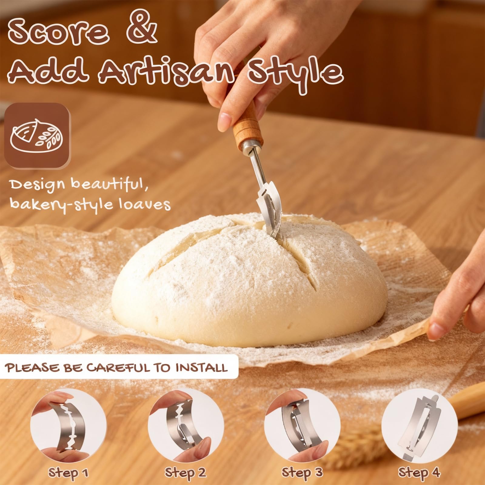 Lot de 21 paniers à pain – Comprend un kit de démarrage au levain, un panier à baneton, un grattoir à pâte, un outil de notation du pain et plus encore pour les boulangers maison – Tout ce dont vous