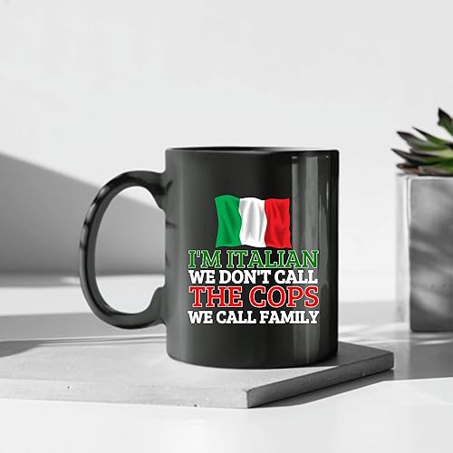 Miniatura 4 de Italians Gift We Do Not Call Cops Mug Funny Italy Coffee Mugs Gifts for Italian 11oz 15oz Black Coffee Mug