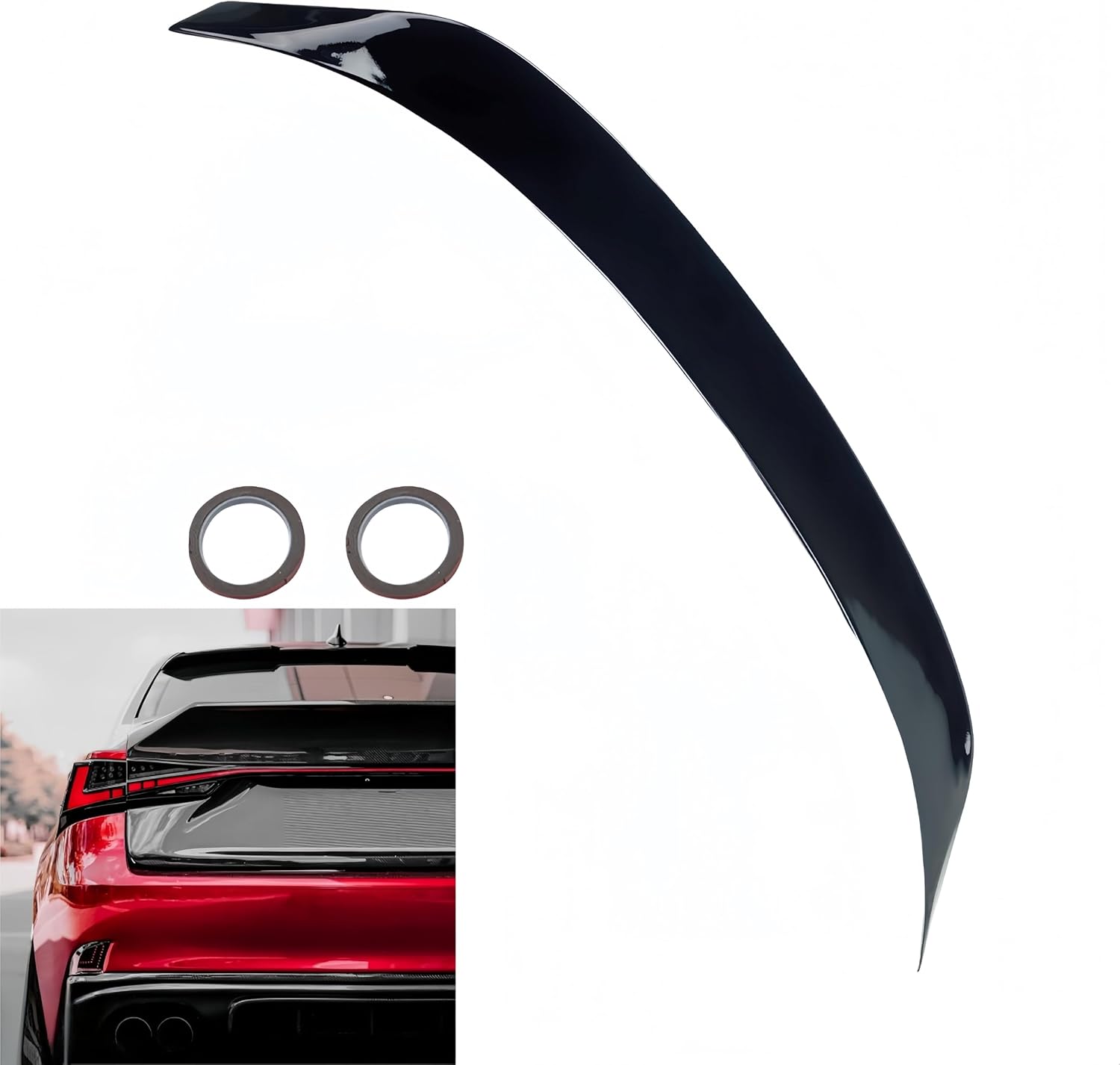 Rear Trunk Spoiler Fit for Lexus IS250 IS350 IS300 AWD IS200T 2014-2020 All Models, Gloss Black ABS Lip Wing, Direct Fit Wrap-Around Design, No Drill Needed (Gloss Black Look)