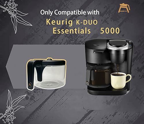 Miniatura 3 de Repuesto para KEURIG K-DUO Essentials 12 tazas de jarra de café de vidrio (no compatible con el modelo K-Duo)