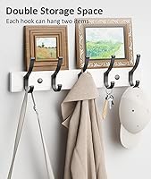 Vista 3 de Coat Rack Wall Mount, 16.5 Inches Wood Coat Hooks Wall Mount, Wall Coat Rack with 5 Hooks, Hat Rack Wall Hooks for Hanging Coat, Bag, Towel