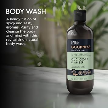 Baylis & Harding Goodness Natural Body Wash 500ml 3 pack