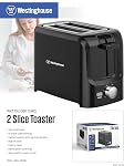 Westinghouse 2 Slice Toaster, Black