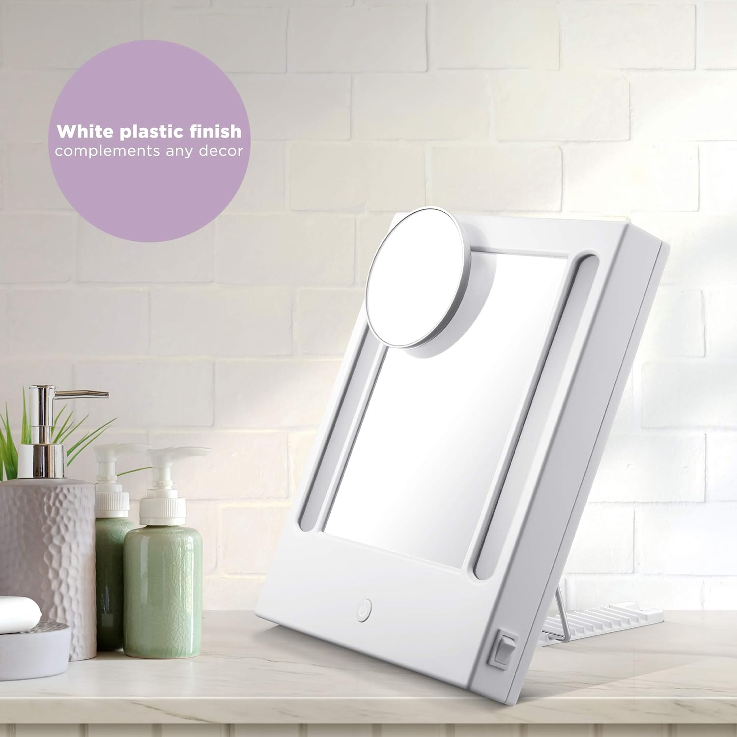 Conair Reflections LED Lighted Vanity Makeup Mirror with 5X Spot Magnification : Beauty & Personal Care