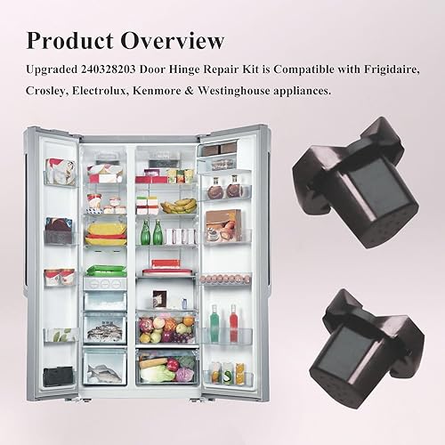 Miniatura 2 de 240328203 Cámara de cierre de cojinete de bisagra de puerta de refrigerador, repuesto para piezas de refrigerador Frigidaire Electrolux, apto para