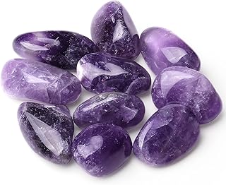 Sponsored Ad - Amethyst Crystals Polished Stones 0.6-1" Brazilian Tumbled Irregular Stones Natural Crystal Reiki Healing C...