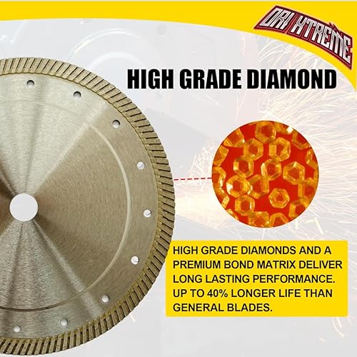 Vista 50 de Hoja de sierra de diamante de 10 pulgadas, 5 piezas, hoja segmentada de uso general para hormigón de corte seco/húmedo, mampostería, ladrillo