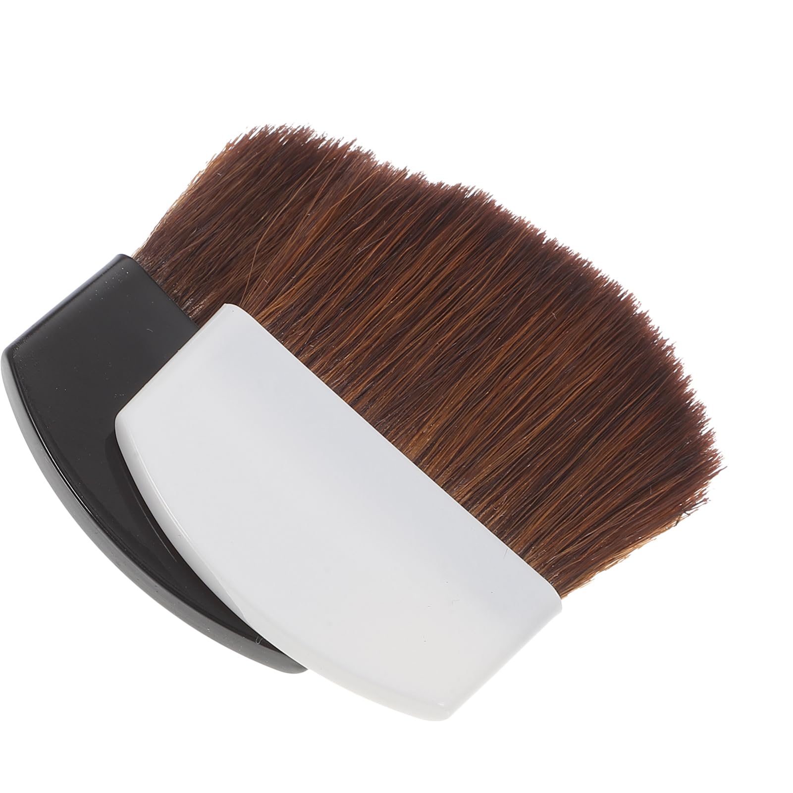 Pinceau à Blush Portable Professionnel, Poils Cheval, 2 Pièces | Blanc et Noir, Lot de 2, Manche Plastique, Tenue Stable, Format Compact pour Maquillage Quotidien