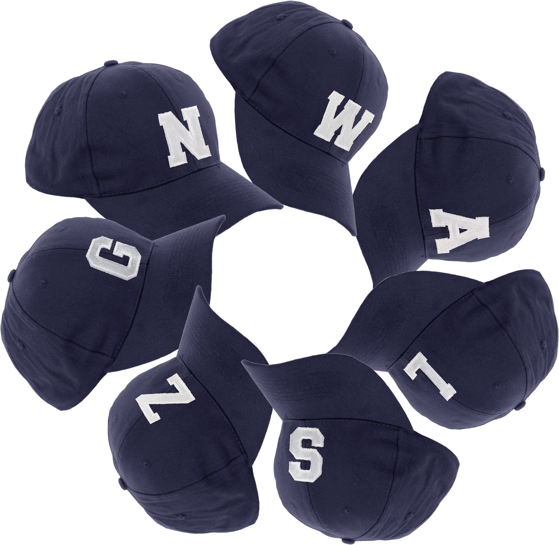 Casquette Baseball Enfant Unisexe Avec Lettres A-Z - Vert Bouteille - 100% Coton Brodé