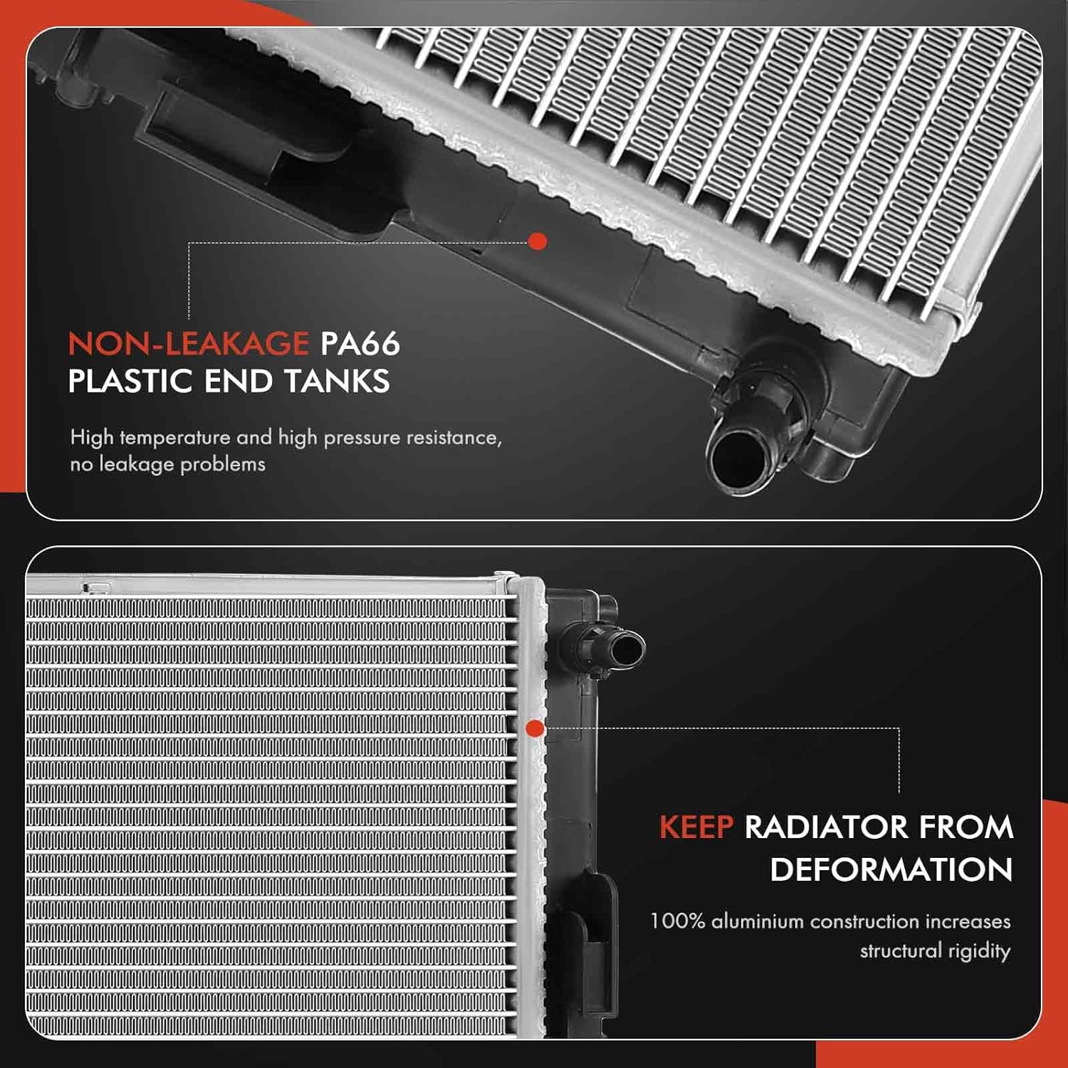 A-Premium Primary Engine Coolant Radiator Assembly Compatible with BMW 335i 2012-2015, 335i xDrive 2014-2015, 435i 2014-2016, M2 2016, M235i 2014-2016, 3.0L, Replace# 17118417167