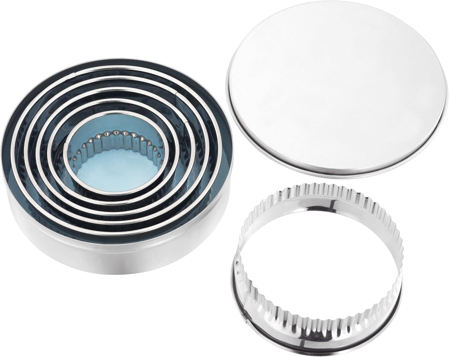 Judge Bakeware, 6 Piece Round Crinkle Edge Cutters