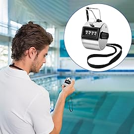 FEBSNOW Metal Handheld Tally Counter Clicker 4 Digital Number Click Counter