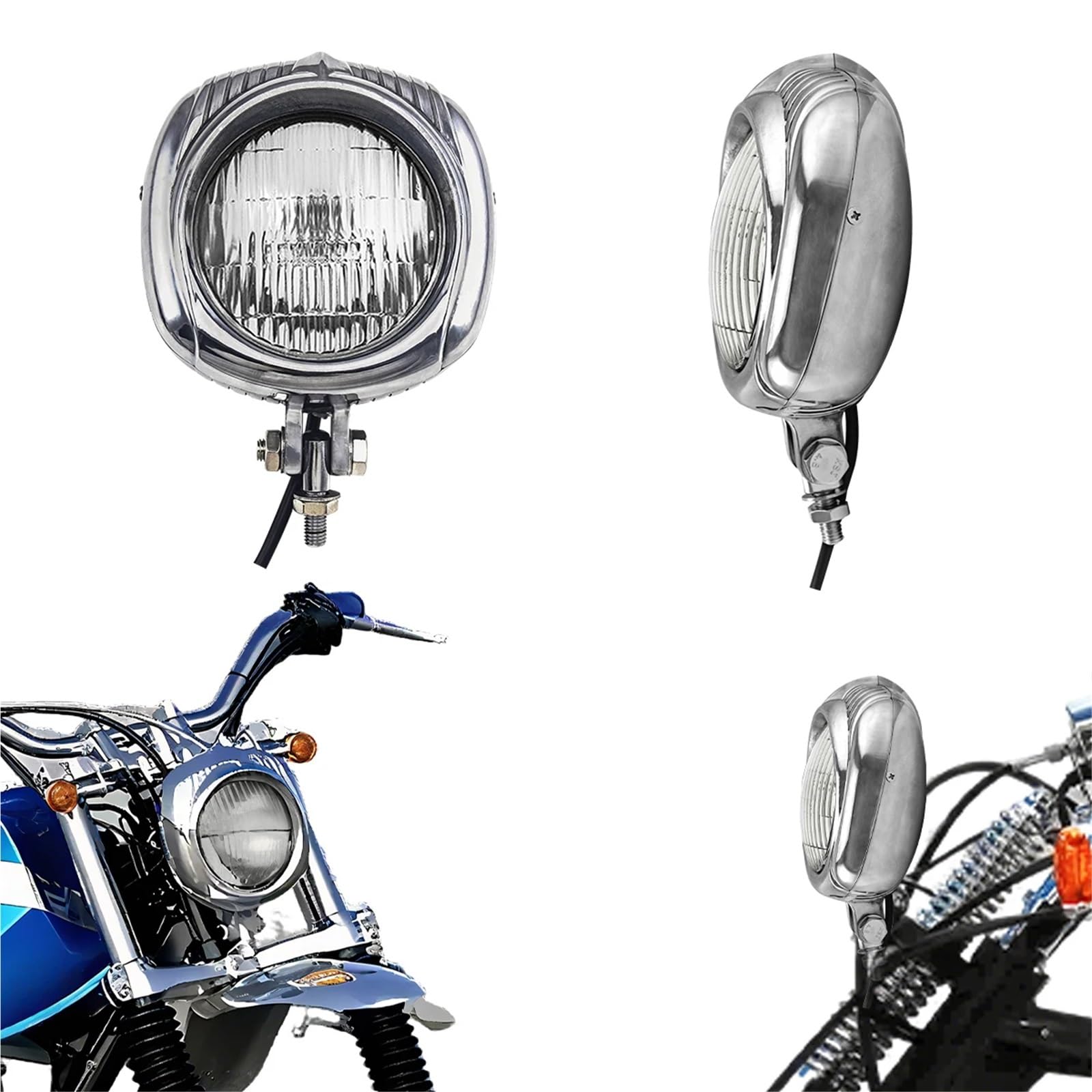 Moto Faro Fanale per Softail per Dyna per Sportster per Chopper per Bobber Faro per Moto Lampadina H4