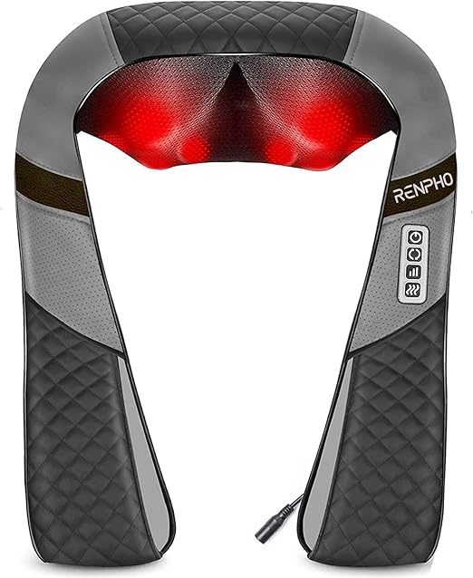 Massage apparaat voor nek en rug met verwarming, RENPHO shiatsu rug