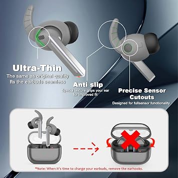Ear Hooks for Galaxy Buds 3 Pro, WADVCU 5 Pairs Ear Hook Compatiable with Samsung Galaxy Buds 3 Pro Silicone Accessories Anti-Slip Ear Covers Holder [Not Fit in The Charging Case](Multicolor)