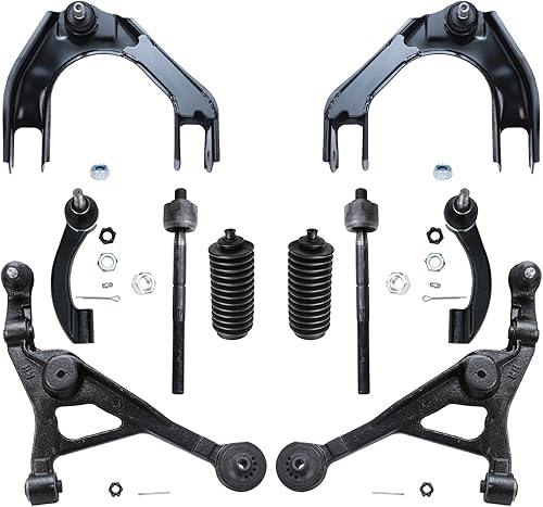 Miniatura 83 de Detroit Axle - Kit de suspensión frontal de 10 piezas para Chevy Trailblazer GMC Envoy XL Buick Rainier 9-7X Ascender, inferior y superior, 4 brazos