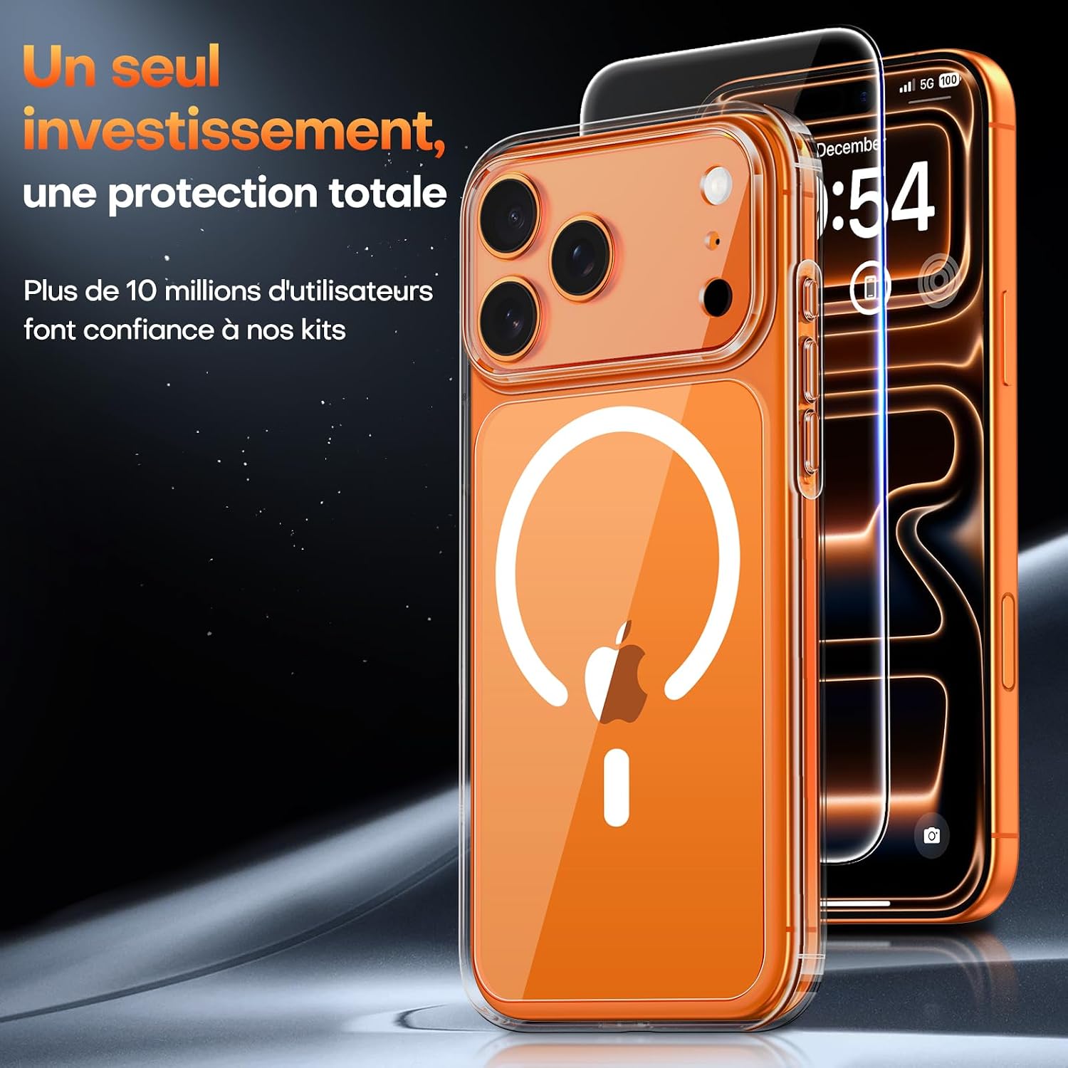 TAURI Coque Magnétique pour iPhone 17 Pro,Transparent — vue 3