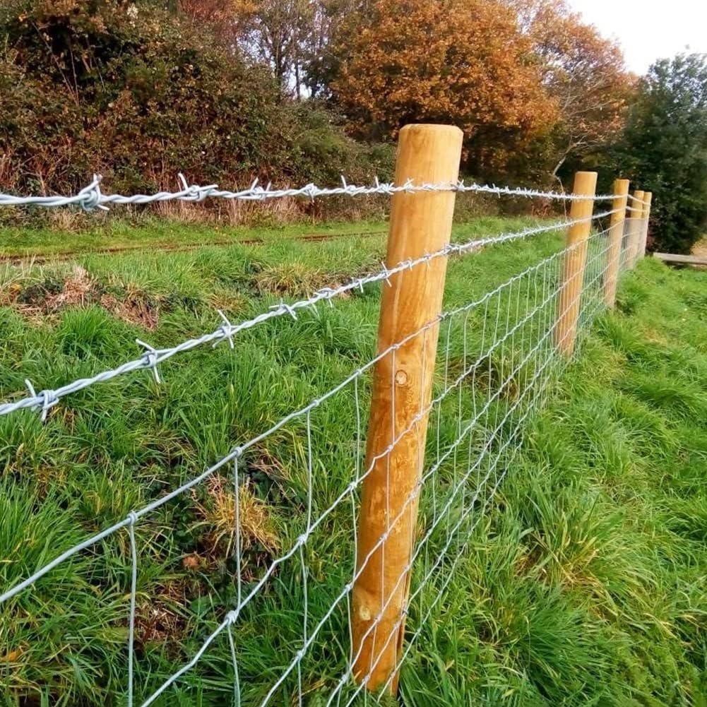 Ocynkowany drut kolczasty ogrodzenie rolka ochrona na zewnątrz ochrona zwierząt gospodarskich ogrodzenie ogrodowe skuteczny odstraszacz dla intruzów i zwierząt długość 54 m