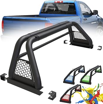 Universal Roll Bars for Full Size Pickup Trucks, Adjustable Classic Truck Bed Rack Sport Bar for Dodge Ram 1500/Chevy Silverado/GMC Sierra/Ford F-150/F-250/350/Toyota Tundra/Nissan Titan